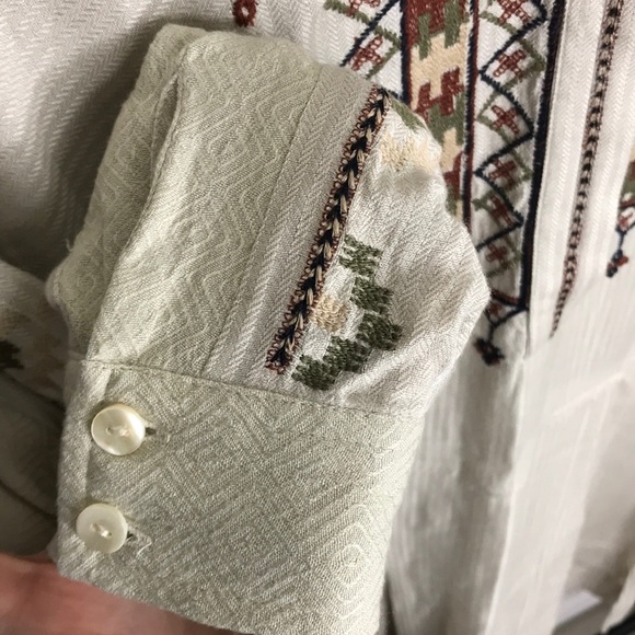 Burning Torch Embroidered Long sleeve tunic dress - Picture 4 of 8